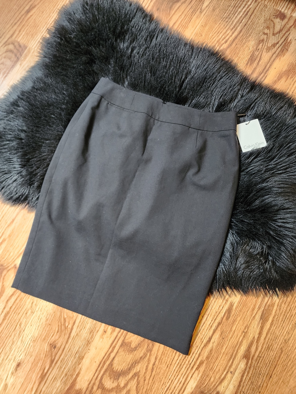 Calvin Klein Black Pencil Skirt Womens Size 8